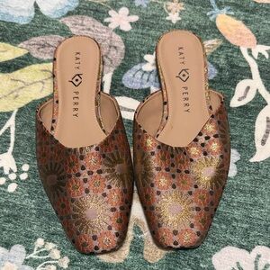 Katy Perry Collections Copper Floral Slip-On Mules